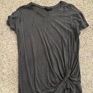Gray distressed tshirt